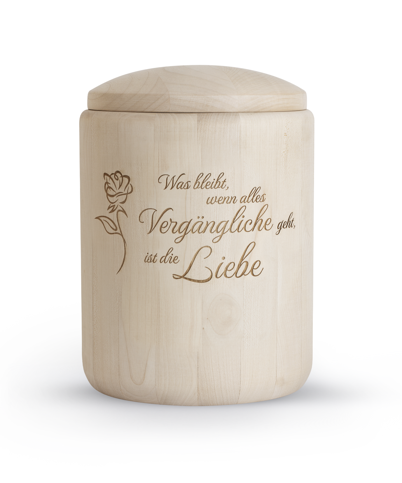 Urne 919-2 Ahorn, unbehandelt - Text 2 Urne 919-2 Ahorn, unbehandelt - Text 2