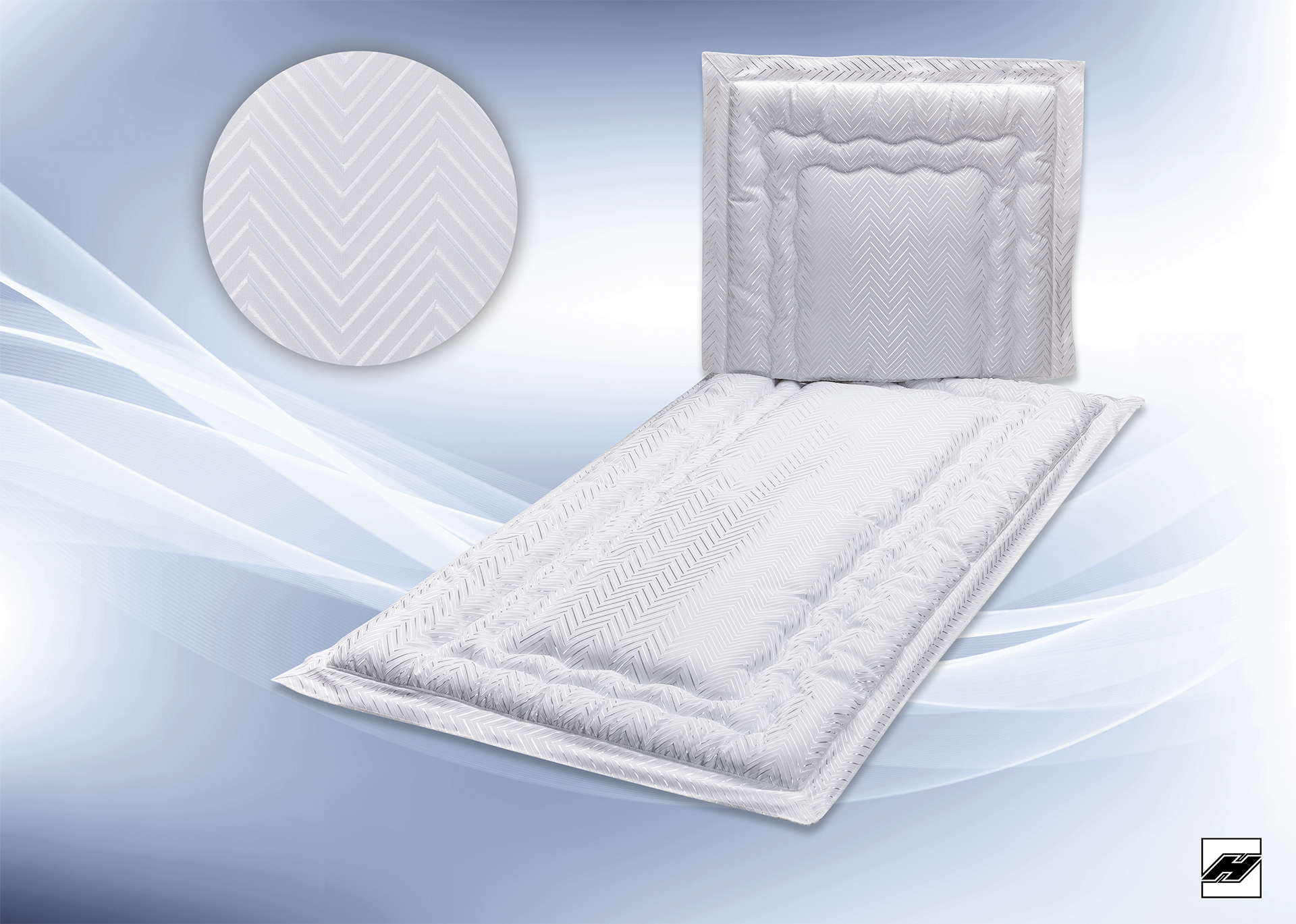 Deckengarnitur_483_P_Damast_weiss-_Volant-_grosses_Fischgrat-Muster Deckengarnitur 483 P Damast weiß, Volant, großes Fischgrät-Muster