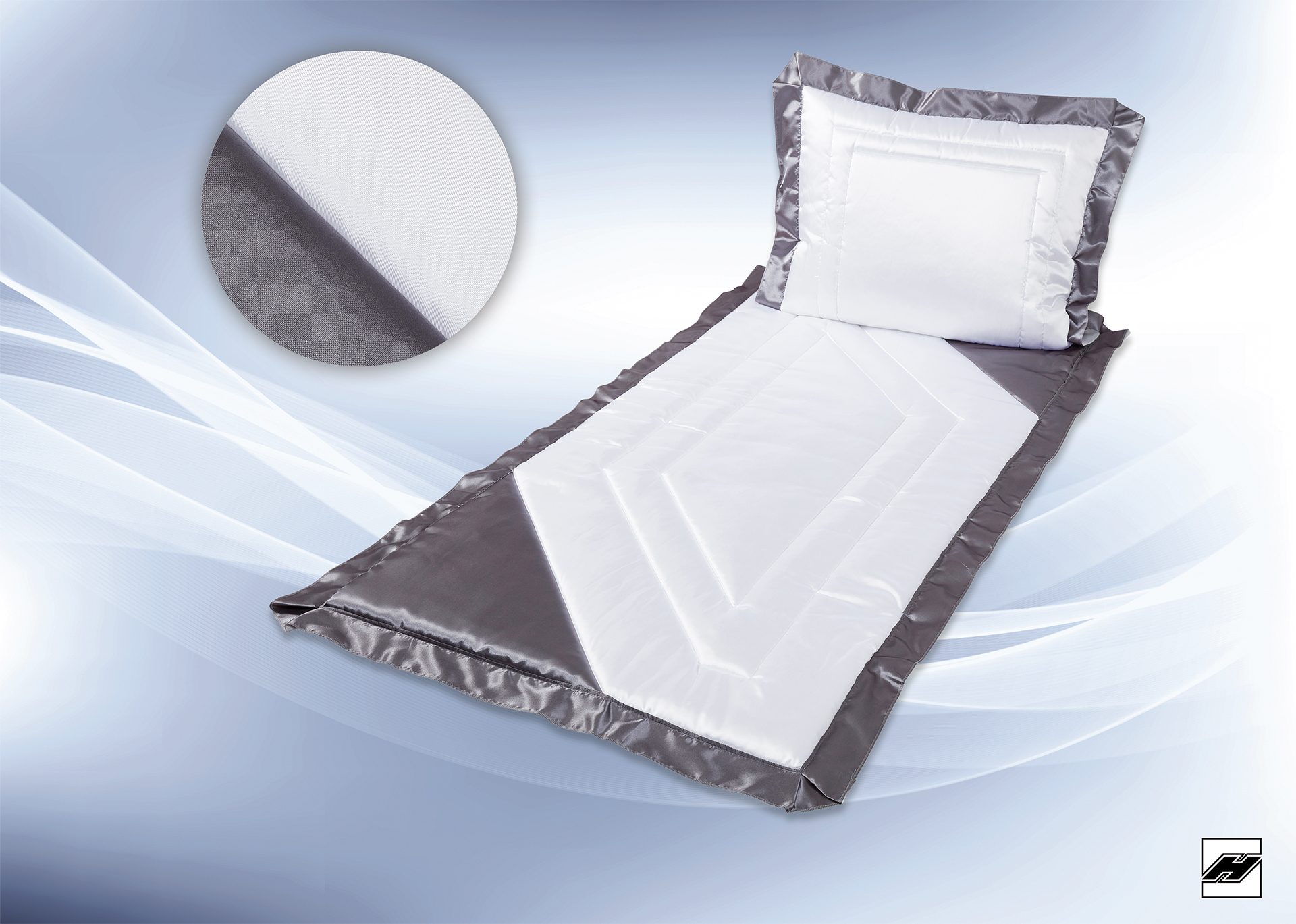 Deckengarnitur 641 P Bi-Color KS weiß/Satin anthrazit, Stehsaum weiß