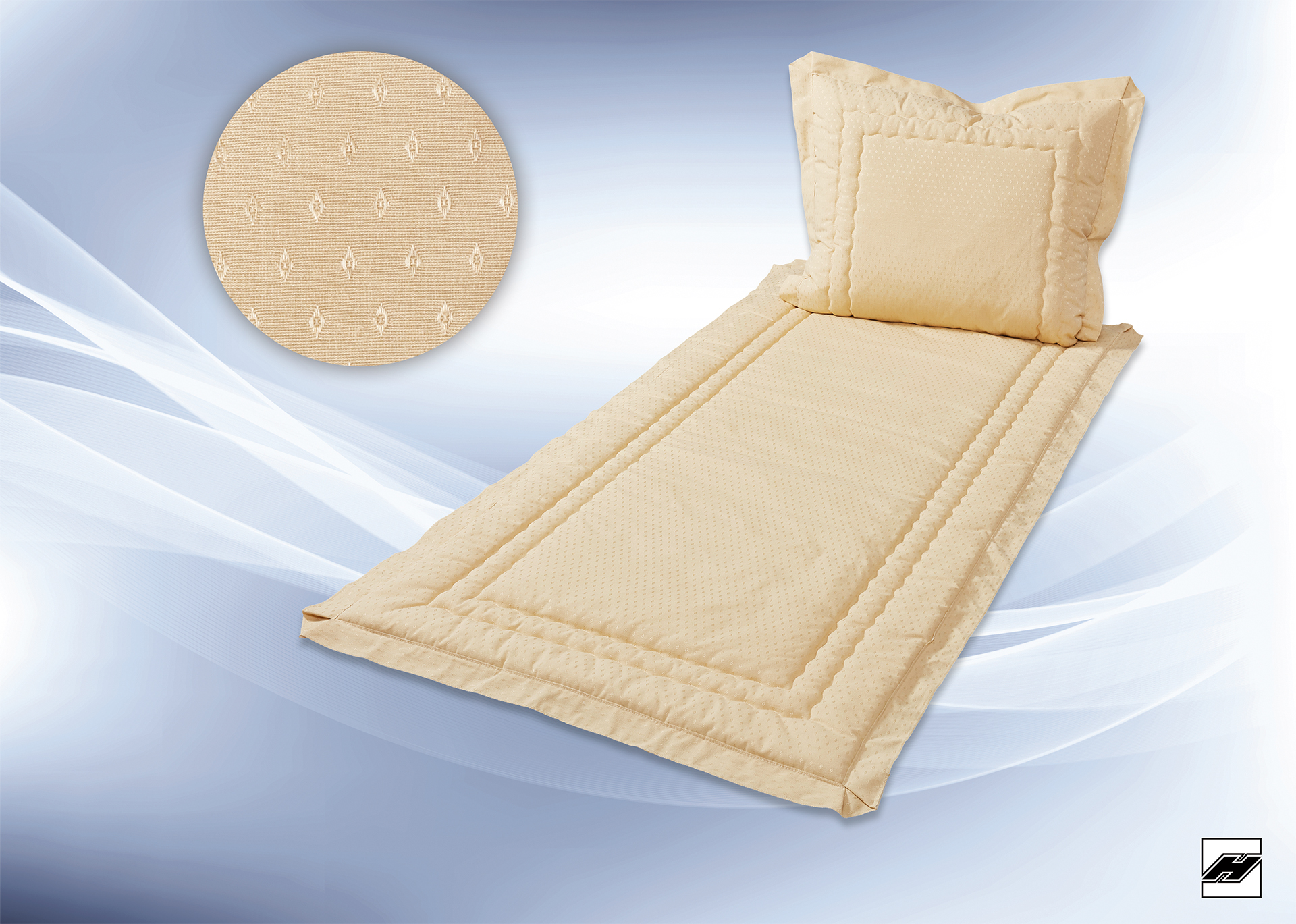 Deckengarnitur 672 P Marisa beige, Stehsaum