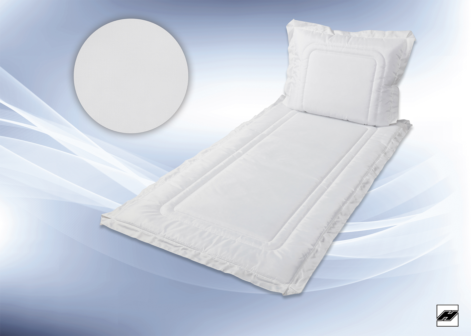 Deckengarnitur 592 P Taft natur, Stehsaum